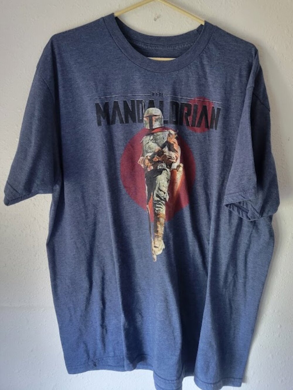 Star Wars The Mandalorian T-Shirt Men's XXL Blue Graphic Tee